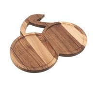 Toyvian Plateau de Service en Bois D’Acacia Japonerie 27X23X15 CM Plateau Vintage pour Apéritifs et Fromages Planche à Découper Polyvalente pour Fruits Steaks et en-Cas Table Basse