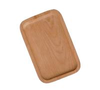 Toyvian Plateau en Bois Naturel Rectangulaire 1 Pièce Mini Plateau Japonerie pour Petit-Déjeuner Polyvalent et Décoratif Assiette à Goûter Gâteau