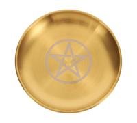 Toyvian Plateau Métal Pentagramme pour Rituel Plateau Rangement Bijoux Élégant pour Organisateur Trinket Décor Sacré Ornemental Cérémonie Familiale