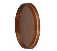 Toyvian Plateau Tournant en Bambou Vintage Rond Fonction Plateau de Service et Structure en Fer Simple Couche pour Bar et Salon