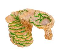 Toyvian Plateforme De Lézardage Tortue en Résine Dure, Grotte De Cachette D'ornement D'aquarium, Grosse Taille, Habitat Reptile Intérieur, Accessoires pour L'habitat des Tortues