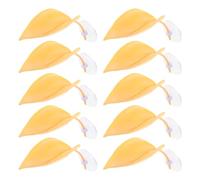 Toyvian Plateforme de Repos Feuille Plastique Jaune 10 Pièces pour Aquarium Betta et Terrarium Grenouilles, Décoration Flottante Multifonctionnelle pour Reptiles et Amphibiens, Lieu