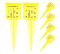 Toyvian Pluviomètre de Jardin 6 pièces : Outil de Mesure de la pluviométrie Transparent de 1,5 Pouce - jauge d'eau précise pour pelouse, Cour, Patio et Ferme - Facile à Lire