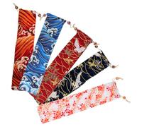 Toyvian Pochette de Rangement à Cordon 5 Pièces pour Baguettes Cuillères et Éventails Portable en Tissu Compact 10.24X2.36 Pouces pour Réunions Décontractées