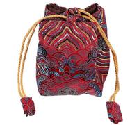 Toyvian Pochette de Rangement à Cordon Brodée Tissu pour Tasses à Thé Snack et Organisation Maison Facile Accès et Multi-usages