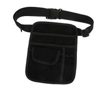 Toyvian Pochette pour Tablier de Serveuse en Toile Noire Réutilisable avec Ceinture Réglable pour Cafés et Hôtels, Paquet Banane Professionnel et Résistant Quotidien