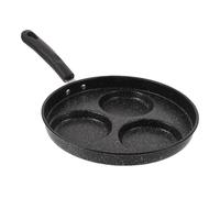 Toyvian Poêle à Induction en Fer Antiadhésive pour Cuire 3 Aliments Simultanément, Cuisson Peu D'huile, pour Œufs et Pancakes sur Plaque Domestique