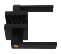 Toyvian Poignée de Porte Salle de Bain avec Serrure, Aluminium Noir Mat | Poignée à Levier, Sécurité Renforcée, pour Portes Gauche ou Droite, Épaisseur 30 à 50mm