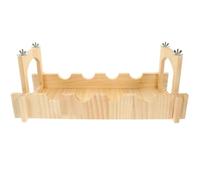 Toyvian Pont en Bois pour Petits Animaux de Compagnie Pont Suspendu pour Cage Hamster, Accessoire Ludique et Cachette pour Cobayes, Hérissons, Naturel et Compact pour Rongeurs,