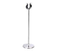 Toyvian Porte-Cartes de Table en Acier Inoxydable Forme U Argenté, Clip Solide Antidérapant pour Cartes de Menu, pour Restaurants et Événements