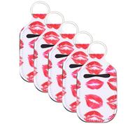 Toyvian Porte-clés Attaches pour Paquet à Dos en Néoprène 30ml Porte-Bouteille à Main et Porte-clés Pratiques Rouge, Lot de 5 Set de Set de Pièces pour Flacons de Toilette