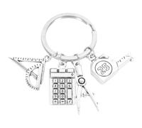 Toyvian Porte-Clés Créatif Avec Outils Mathématiques Pendentif Boussole En Alliage Métallique 1 Pièce 1.10 Pouces Accessoire Pratique Pour Étudiants Cadeau Original