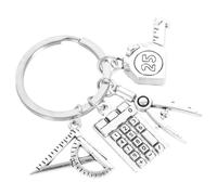 Toyvian Porte-clés Design avec Pendentif Outils Mathématiques Décoration Créative pour Clés Voiture Maison Cadeau Étudiants et Enseignants
