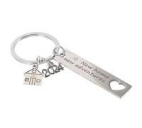 Toyvian Porte-clés Inoxydable Nouvelle Maison Décoratif Pendentif Sac Cadeau Crémaillère Léger