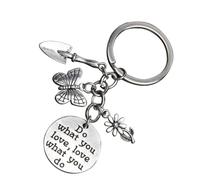 Toyvian Porte-clés Jardinier avec Fleurs et Décoration Originale avec Pelle Cadeau Fête des Mères pour Sacs Clés et Accessoires