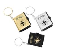 Toyvian Porte-Clés Mini Bible 3 Pièces Pendentifs Bibliques Créatifs de Livre pour Accessoires Bibliques et Souvenirs d'Anniversaire d'Église