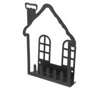 Toyvian Porte-clés Mural Moderne en Fer Noir avec Crochets, Étagère Murale Petite Maison, Installation Facile et Grosse Capacité de Rangement pour Entrée