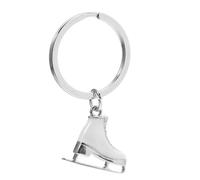 Toyvian Porte-clés Patin à Glace Et Patins à Roulettes Compacte En Métal Résistant, Accessoire Sportif Hiver Pour Amateurs De Patinage Et Décoration De Fête D’anniversaire, Double Face Blanche