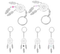 Toyvian Porte-clés Pendentif en Alliage Attrape-rêves 6 Pièces Décoration Fine et Élégante pour Bagages ou Anniversaire, Accessoire Chic et Original