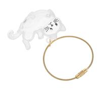Toyvian Porte-clés Rechargeable pour Poils Animaux Boîte de Rangement Transparente Pendentif Capsule à Poils Animal Accessoire Pratique pour Voyages et Quotidien
