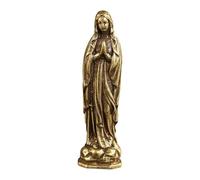 Toyvian Porte-Clés Vierge Antique En Laiton Pendentif Statue Religieux Décoratif Pour Clés Sacs Accessoire Catholique Cadeau Première Communion