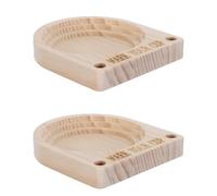 Toyvian Porte-gobelet en Bois pour Fête 2 Pièces avec Emplacements pour Marqueurs, Support Tasse à Café pour Comptoir, Organisateur de Tasses en Bois, Taille 12,7 X 11,5 X 2 Cm