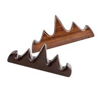 Toyvian Porte-pinceaux en Bois 2 Pcs Rouge et Noir, Support Pinceaux Calligraphie Cinq Doigts, Porte-brosse Chinois Multifonction pour Bureau, Maison et École, Rangement Stylos Peinture