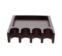 Toyvian Porte-queues Mural De Billard Support à Emplacements Base Lestée Antidérapant avec Porte-Craie Organisation De Queues De Table