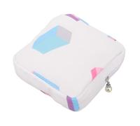 Toyvian Porte-serviettes Hygiéniques à Glisser Pochette Étui de Rangement Compact avec Fermeture Éclair Blanche pour Serviettes