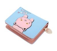 Toyvian Portefeuille Porte-Cartes Femme PU avec Motif Chat Mignon Pochette Change Créative Porte-Monnaie Compact pour Cartes Usage Quotidien Scolaire et Sortie