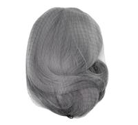 Toyvian Postiche Bob Courte Femme à Frange Aérienne Synthétique Gris Clair, Postiche Réaliste pour Fête et Usage Quotidien, Coiffure Style Harajuku, Bonnet Confortable