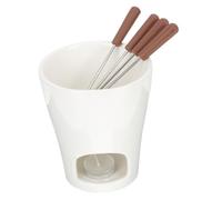Toyvian Pot à Fondue Céramique pour Chocolat et Fromage Chauffe-plat Résistant Aux Taches Pratique et Facile à Nettoyer Set Maison Polyvalent pour Fondue Au Beurre et Bain-