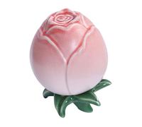 Toyvian Pot à Thé en Céramique Forme Rose Couvercle Hermétique Récipient Décoratif pour Conservation du Thé en Vrac pour Maison Bureau Cuisine Présent Saint-Valentin