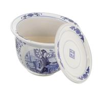 Toyvian Pot De Fleurs en Céramique Casserole Pot De Jardin Succulent Soucoupes pour Plantes Terre Cuite Casserole Jardinière D'urne Usine Planteur Plantez De La Soucoupe Bleu Céramique