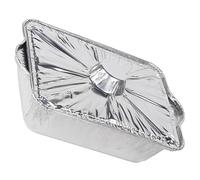Toyvian Pot en Aluminium Jetable avec Couvercle Argenté 2500ml Résistant Haute Température pour Cuisson Four et Pique-niques Pratique