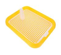 Toyvian Pot Toilette pour Chien Intérieur Antidérapant avec Colonne Simulant Habitude Urinaire Petite et Légère Plateau avec Bords Relevés Anti-Fuite pour Dressage Chiot et Animal de