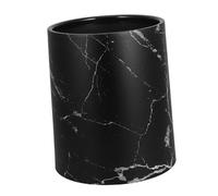 Toyvian Poubelle Plastique Motif Marbre Corbeille Salle de Bain et Cuisine Conteneur Déchets Stable et Réutilisable Design Compact pour Maison et Bureau