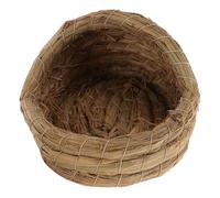 Toyvian Poulailler Cabane pour Animaux De Compagnie Nid D'oiseau Lit De Couchage en Poulet Tissé Nid De Poules Pondeuses Lit Gigogne Tissé Cabane pour Petits Animaux Dark Brown Paille