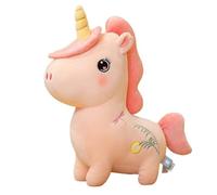Toyvian Poupée Licorne en Peluche Adorable Debout Rose Coussin Doux en Coton pour Garçon et Filles Licorne Peluche Décoration Chambre Créatif