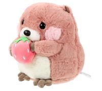 Toyvian Poupée Marmotte en Peluche Rose 30 CM en Peluche Doux pour Bébés Coussin Doudou Apaisant Présent d'anniversaire pour Garçon et Filles