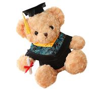 Toyvian Poupée Ours Peluche Dr Ours Souvenir de Remise des Diplômes Jouet Décoratif pour Garçon et Filles et Maison Présent de Fin d'Études pour Élève Peluche Confortable Souvenir de Graduation