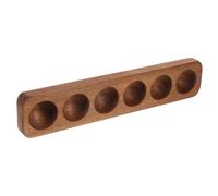 Toyvian Présentoir à Œufs En Bois Naturel Acacia 6 Emplacements Compact Résistant à L'usure Pour Réfrigérateur La Cuisine Rangement Organisé Multi-usage