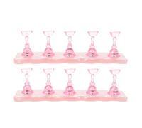 Toyvian Présentoir Magnétique pour Ongles à Poser 2 Pcs, Base D'entraînement Rose Vagues Décoratives, Support Manucure Professionnel pour Nail Art et Faux Ongles, Compatible Usage Salon