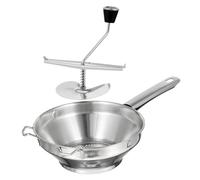 Toyvian Presse-Purée en Acier Inoxydable Moulin à Aliments Rotatif Manuel Outil Cuisine pour Écraser Pommes de Terre Citrouille Patates Presse-Fruits Aliments pour Bébé Poignée Confortable