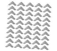 Toyvian Protections D’Angle Métalliques Vintage 14mm, Lot de 40 Pièces pour Albums Photo, Cahiers et Scrapbooking, Coins Décoratifs en Métal Nickelé pour Protection et Décoration