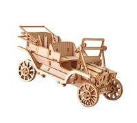 Toyvian Puzzle 3D en Bois Garçon et Filles, Modèle Voiture Vintage, Taille Mini, Kit de Puzzle à Assembler, Jeu Éducatif Créatif pour Garçons, Anniversaire et Loisir Créatif,