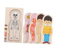 Toyvian Puzzle Éducatif Bois Multi-Couches des Organes du Corps Humain pour Garçon Fille Outil Pédagogique Apprentissage Cognitif pour Garçons et Filles Éducatif Anatomie Cadeau