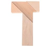 Toyvian Puzzle T en Bois, 4pièces Casse-TêTe Logique Jeu ÉDucatif pour Adultes Jeux De Puzzle Montessori pour Développement Cognitif ŒIl-Main Activité Famille