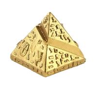 Toyvian Pyramide Décorative en Résine Dorée Petite Décoration De Table Et Décor De Bureau Ornement Miniature pour Maison Accessoire Photo 3.35 X 2.95 X 2.95 in