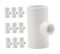 Toyvian Raccords en t PVC pour Abreuvoirs à Volaille 10 Pièces Élevage Poulets, Canards, Cailles Compatible Tuyaux 4 Voies Installation sans Perçage, Accès à 360° Abreuvoir Automatique Ferme